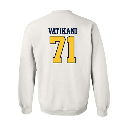 UC Berkeley - NCAA Football : Sioape Vatikani - Sports Shersey Crewneck Sweatshirt-1