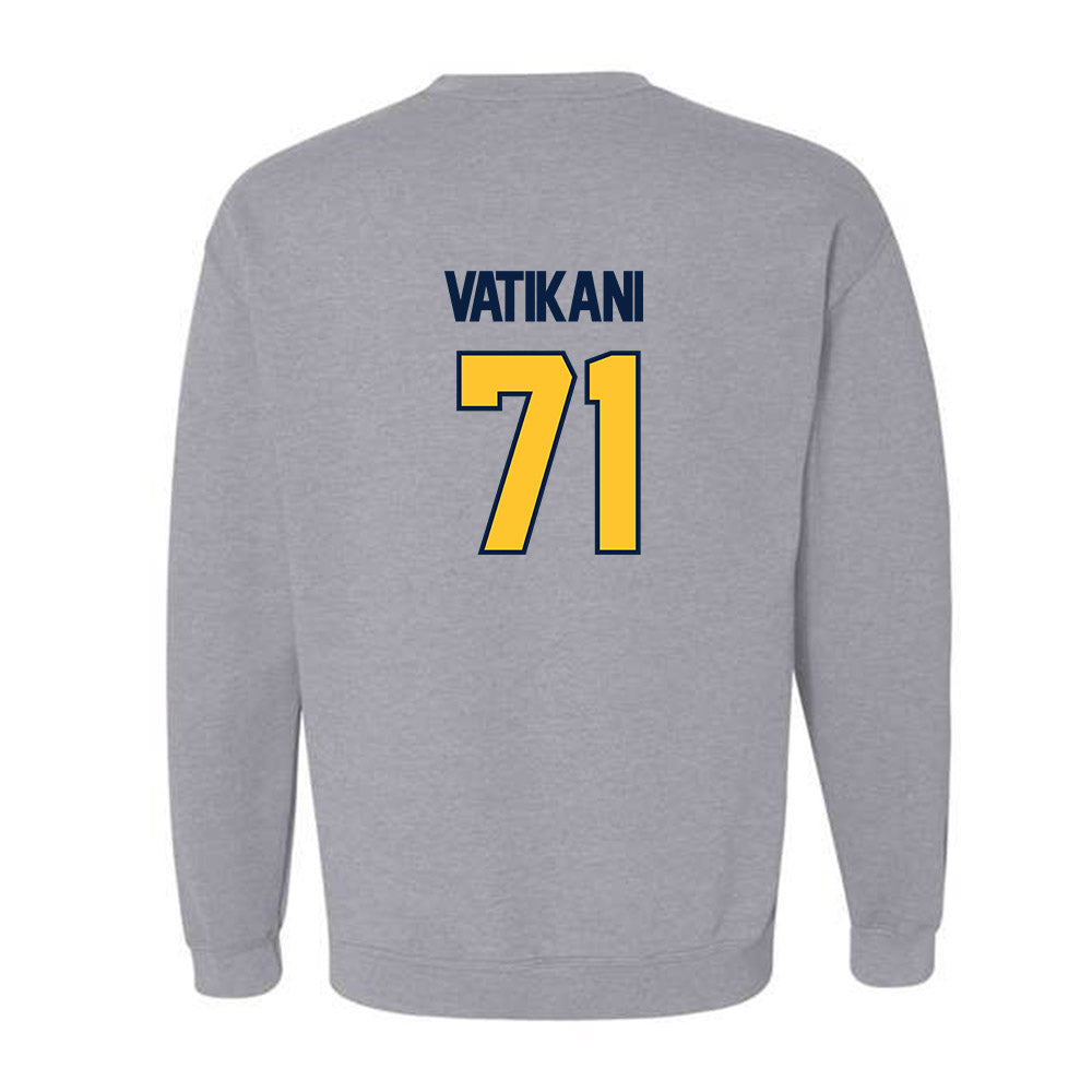 UC Berkeley - NCAA Football : Sioape Vatikani - Sports Shersey Crewneck Sweatshirt-1