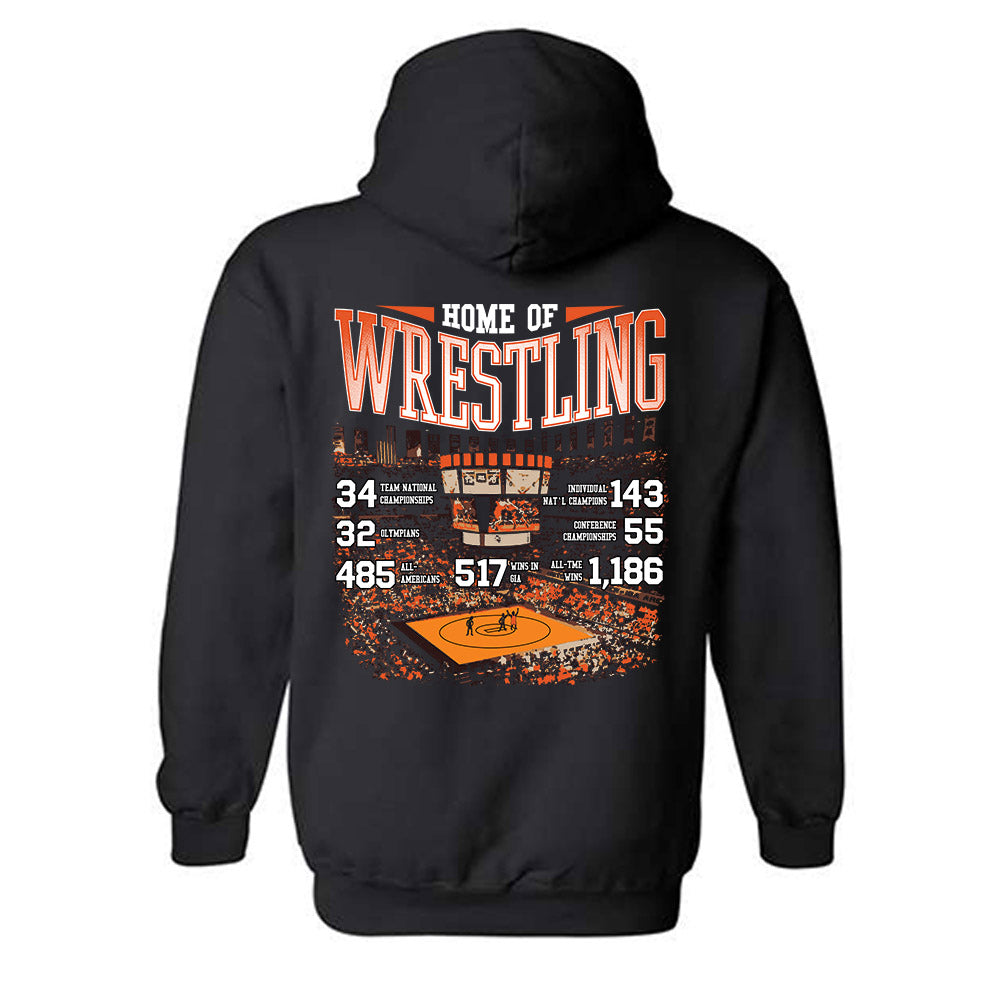Oklahoma State - NCAA Wrestling : Casey Swiderski - Fashion Shersey Hooded Sweatshirt-1