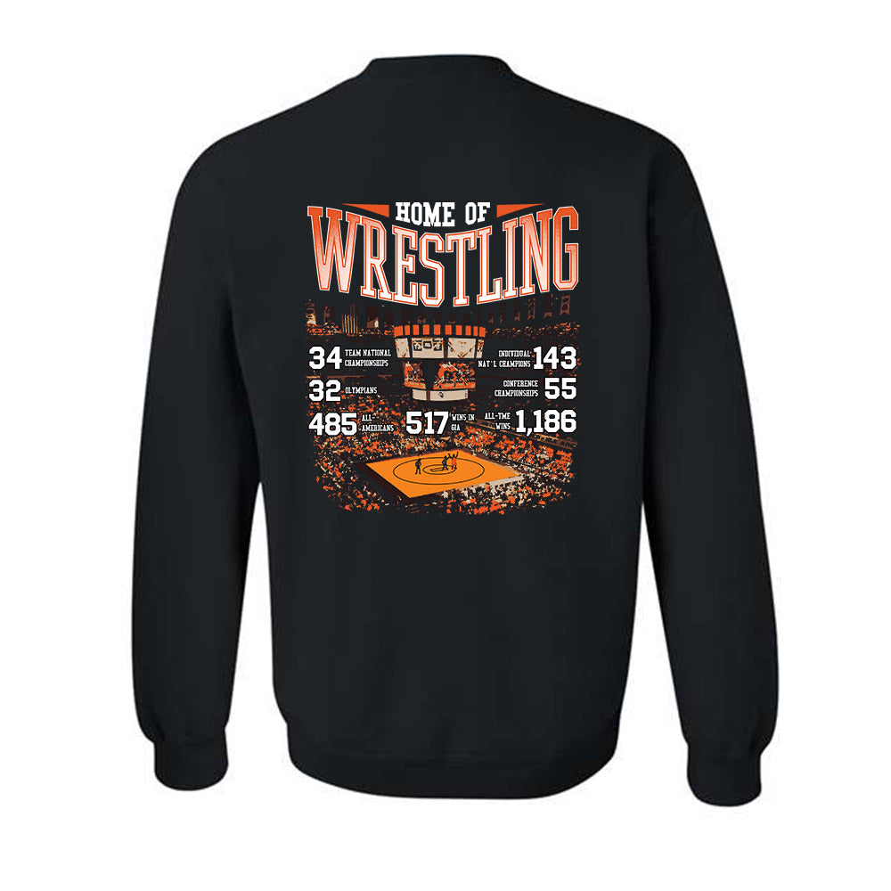 Oklahoma State - NCAA Wrestling : Dean Hamiti - Fashion Shersey Crewneck Sweatshirt-1