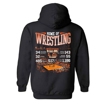 Oklahoma State - NCAA Wrestling : Jake Hamiti - Fashion Shersey Hooded Sweatshirt-1