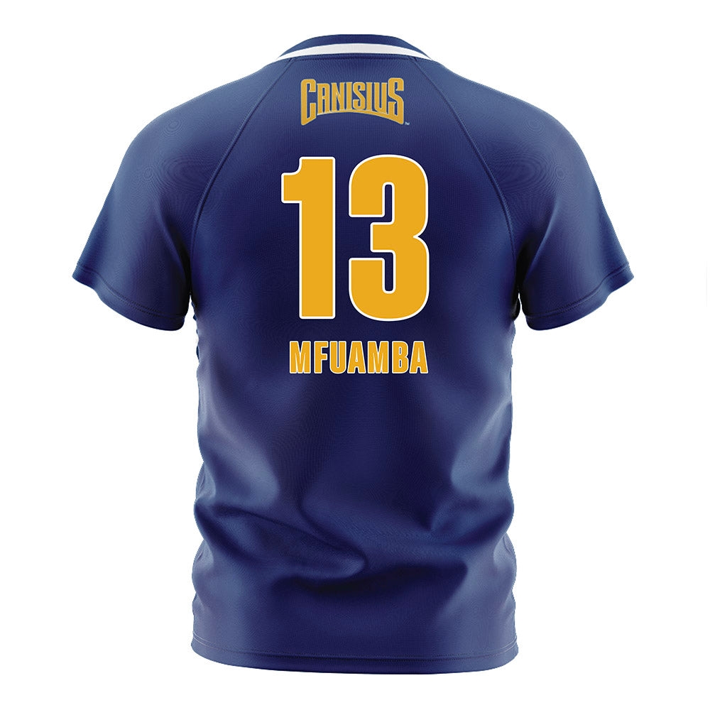Canisius - NCAA Men's Soccer : Enoke Mfuamba - Navy Soccer Jersey-1
