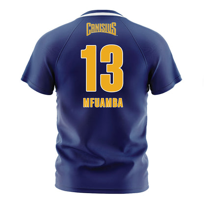Canisius - NCAA Men's Soccer : Enoke Mfuamba - Navy Soccer Jersey-1