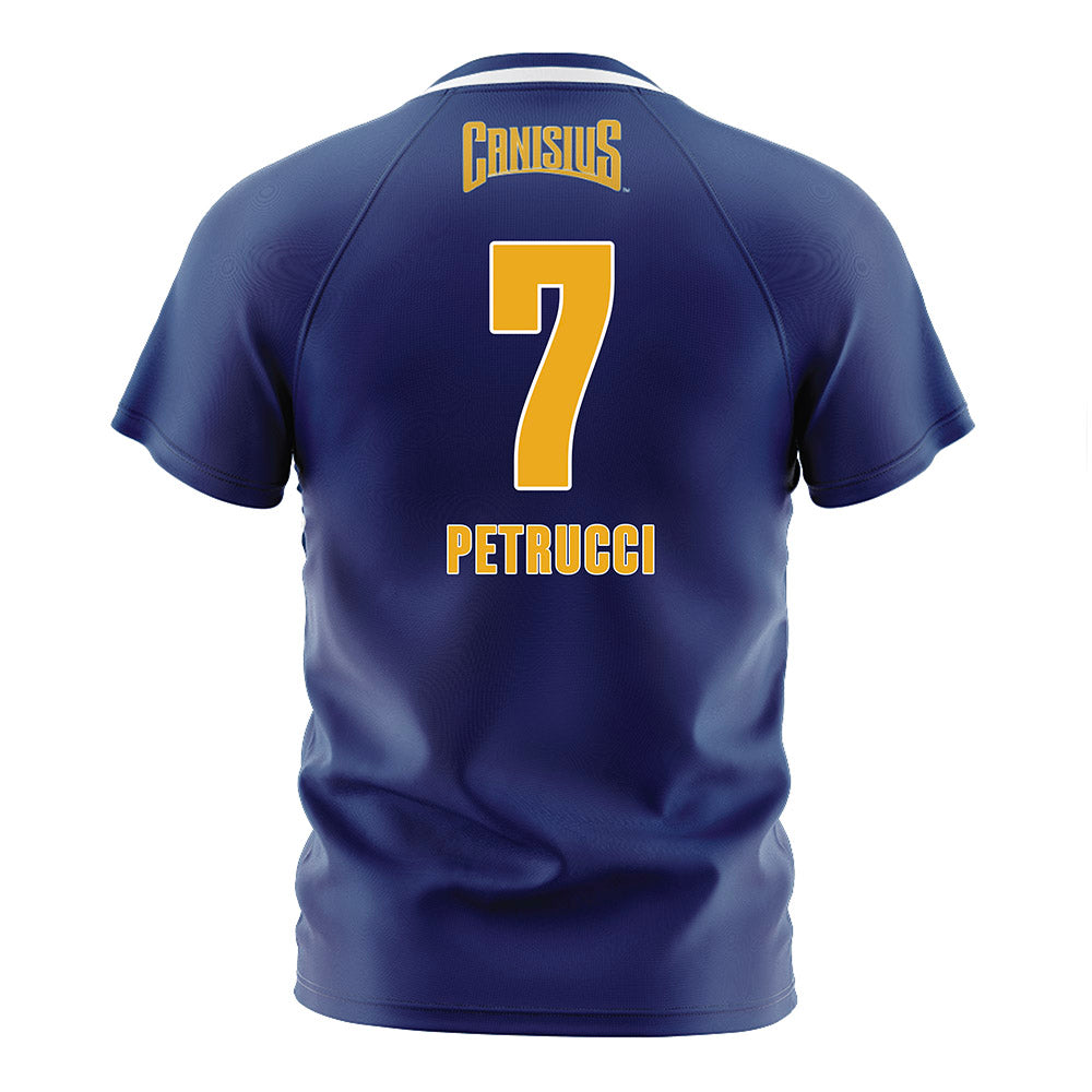 Canisius - NCAA Men's Soccer : Mason Petrucci - Navy Soccer Jersey-1