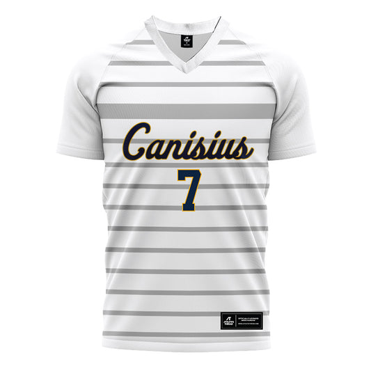 Canisius - NCAA Men's Soccer : Mason Petrucci - White Soccer Jersey-0