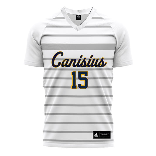 Canisius - NCAA Men's Soccer : Kiryl Dubins - White Soccer Jersey-0