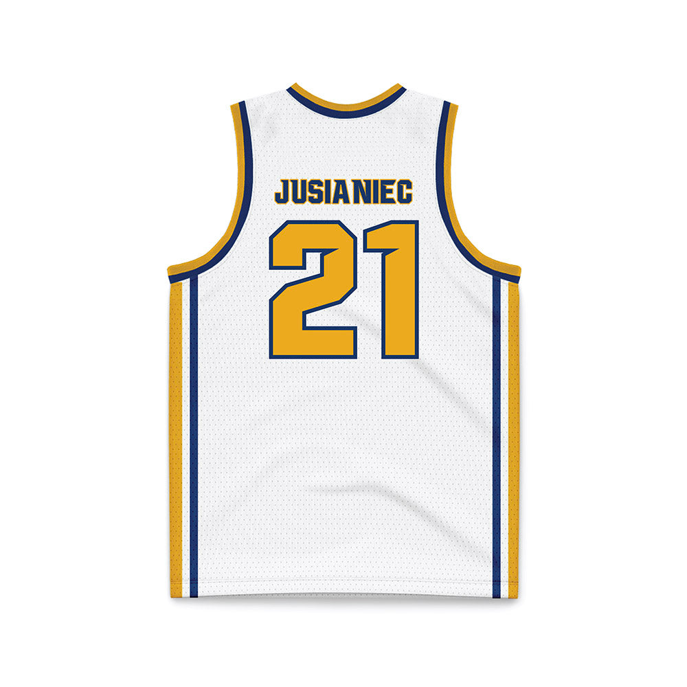 Canisius - NCAA Men's Basketball : Max Jusianiec - White Basketball Jersey-1