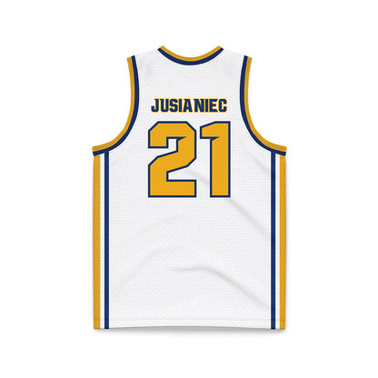 Canisius - NCAA Men's Basketball : Max Jusianiec - White Basketball Jersey-1