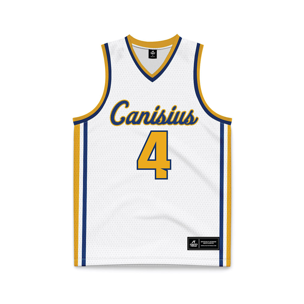 Canisius - NCAA Men's Basketball : Preist Ryan - White Basketball Jersey-0