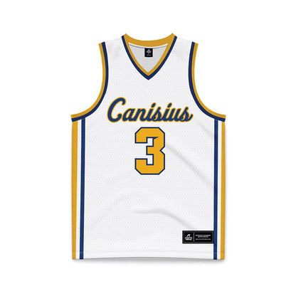 Canisius - NCAA Men's Basketball : Anthony Benard - White Basketball Jersey