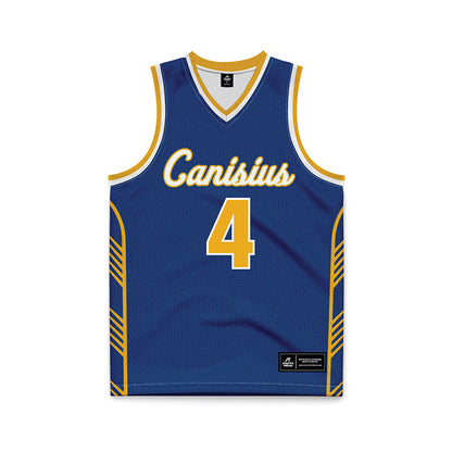 Canisius - NCAA Men's Basketball : Preist Ryan - Navy Basketball Jersey-0