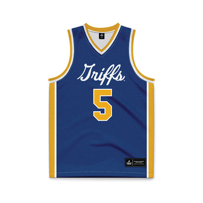 Canisius - NCAA Women's Basketball : Irene Rey Pineda - Navy Basketball Jersey-0