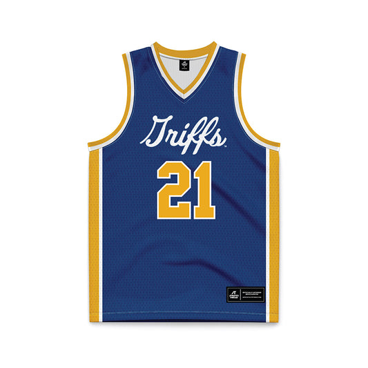 Canisius - NCAA Women's Basketball : Evie Van der Woude - Navy Basketball Jersey-0