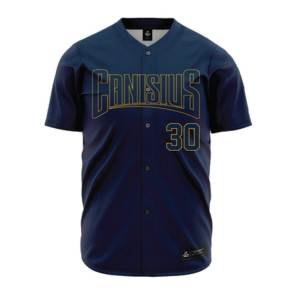 Canisius - NCAA Baseball : Jake Cagna - Navy Jersey-0