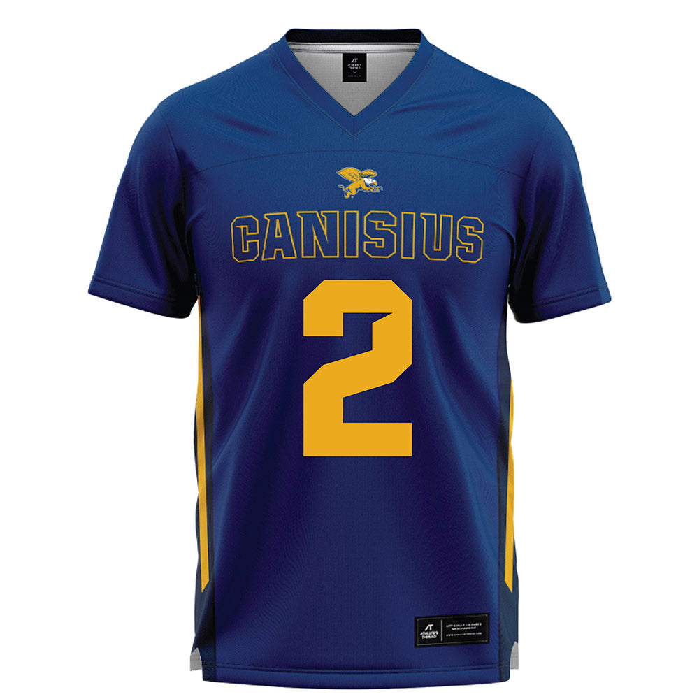 Canisius - NCAA Men's Lacrosse : Johnny Kalman - Navy Lacrosse Jersey -0