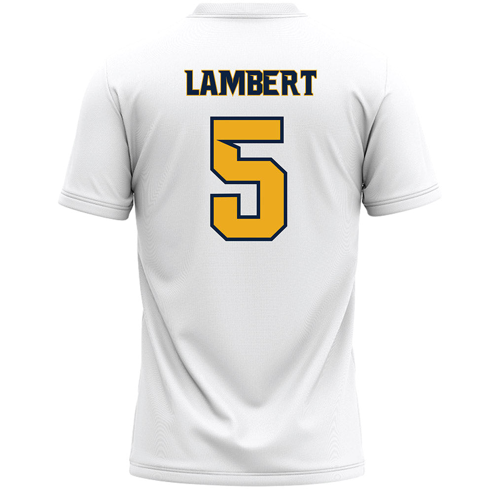 Canisius - NCAA Men's Lacrosse : Jacob Lambert - White Lacrosse Jersey -1