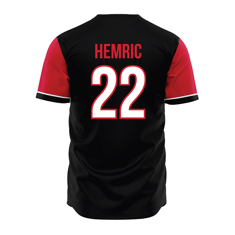 NC State - NCAA Baseball : Luke Hemric - Black Jersey-1