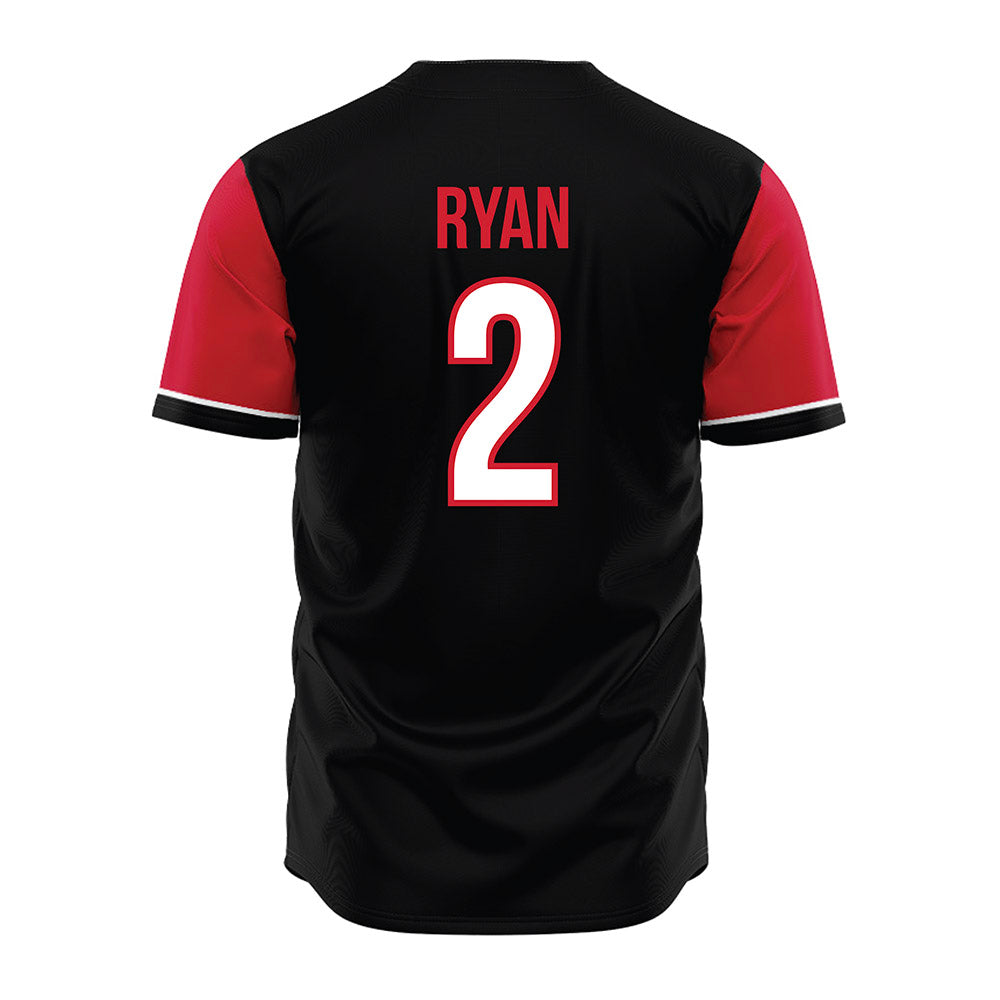 NC State - NCAA Baseball : Mikey Ryan - Black Jersey-1