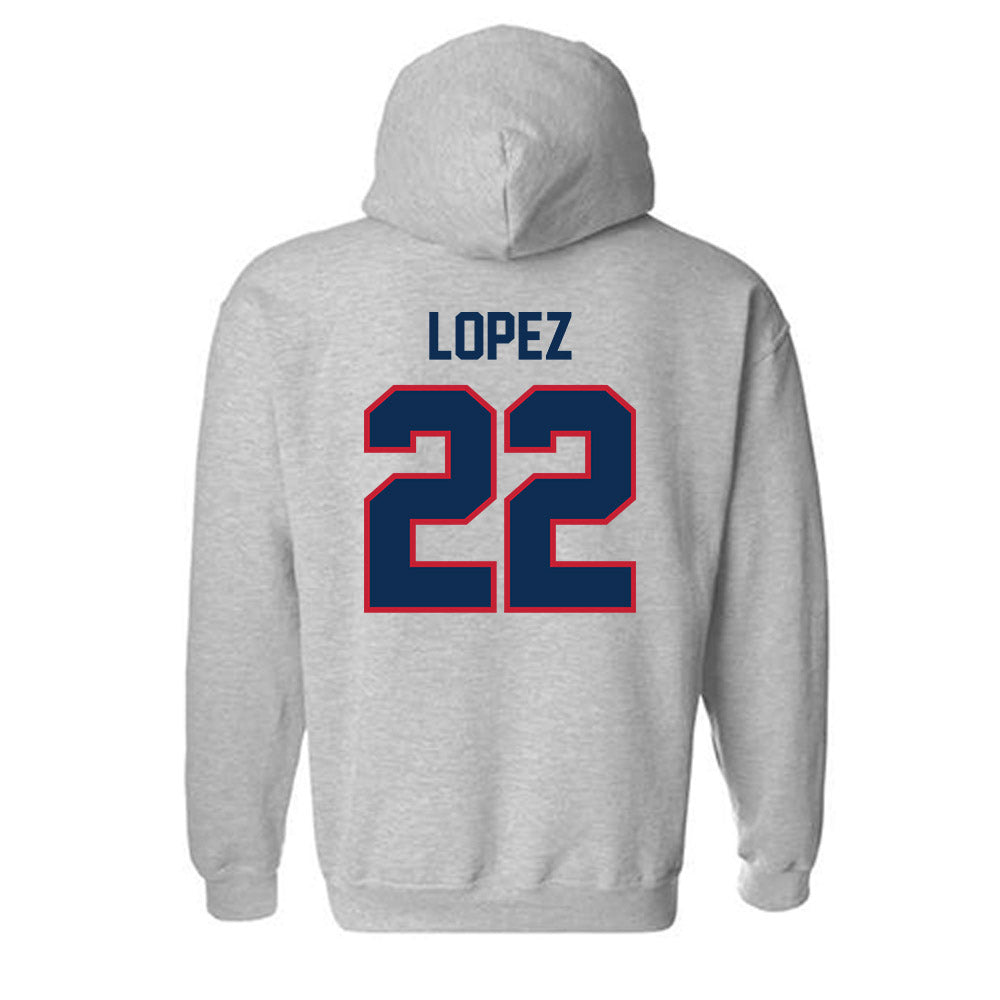 FAU - NCAA Baseball : Jonathan Lopez - Classic Shersey Hooded Sweatshirt-1