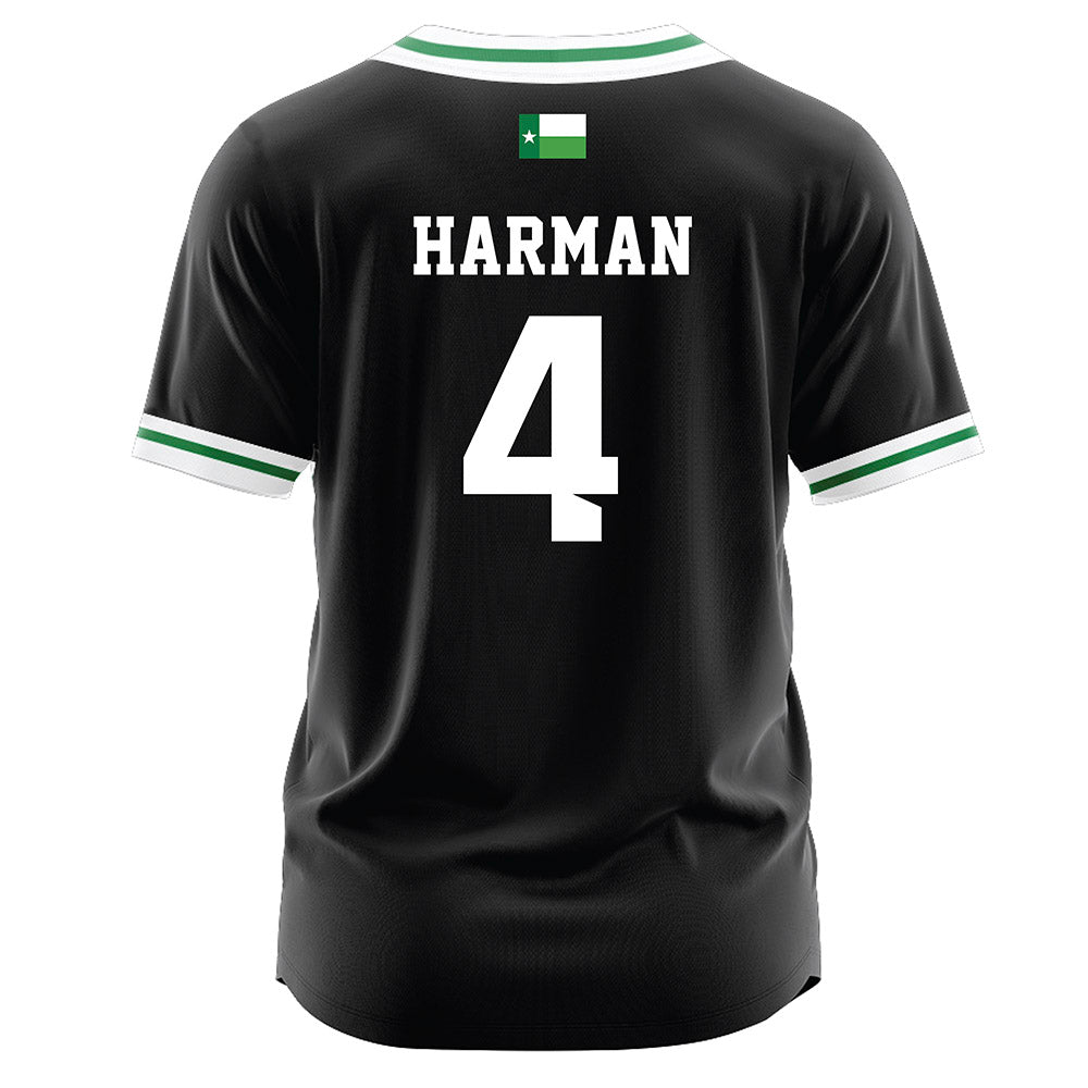 North Texas - NCAA Softball : Bradi Harman - Black Jersey-1