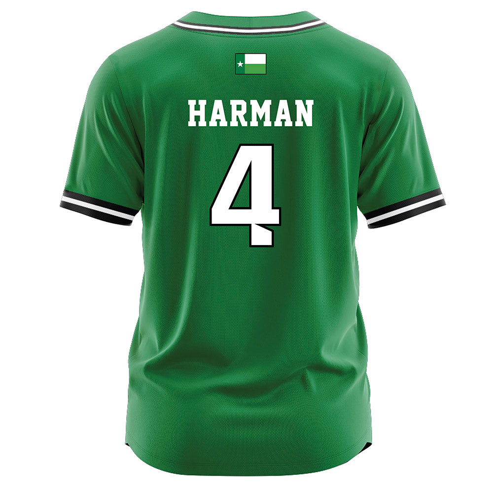 North Texas - NCAA Softball : Bradi Harman - Green Jersey-1
