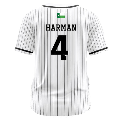 North Texas - NCAA Softball : Bradi Harman - White Pinstripe Jersey-1