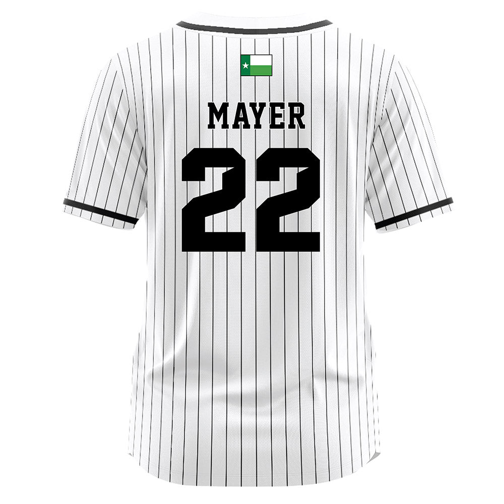North Texas - NCAA Softball : Sienna Mayer - White Pinstripe Jersey-1