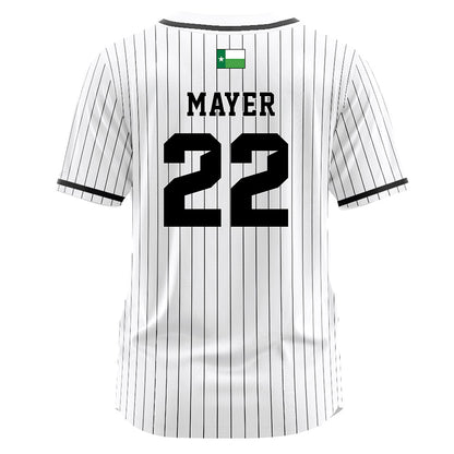 North Texas - NCAA Softball : Sienna Mayer - White Pinstripe Jersey-1