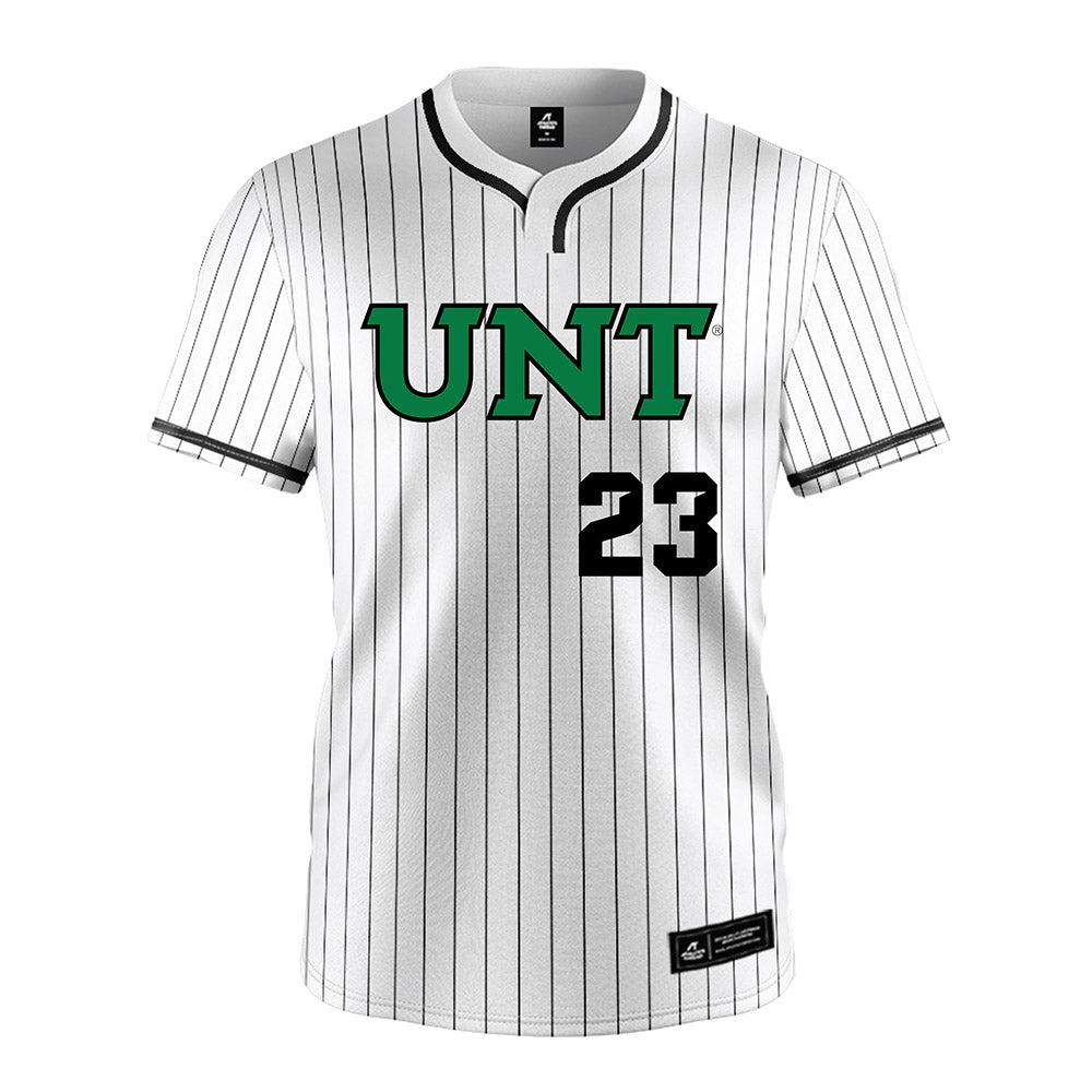 North Texas - NCAA Softball : Elizabeth Andrews - White Pinstripe Jersey-0