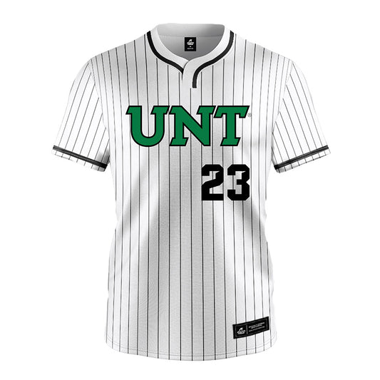 North Texas - NCAA Softball : Elizabeth Andrews - White Pinstripe Jersey-0