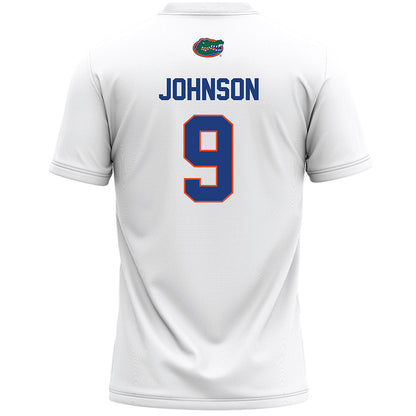 Florida - NCAA Women's Lacrosse : Gabi Johnson - White Lacrosse Jersey -1
