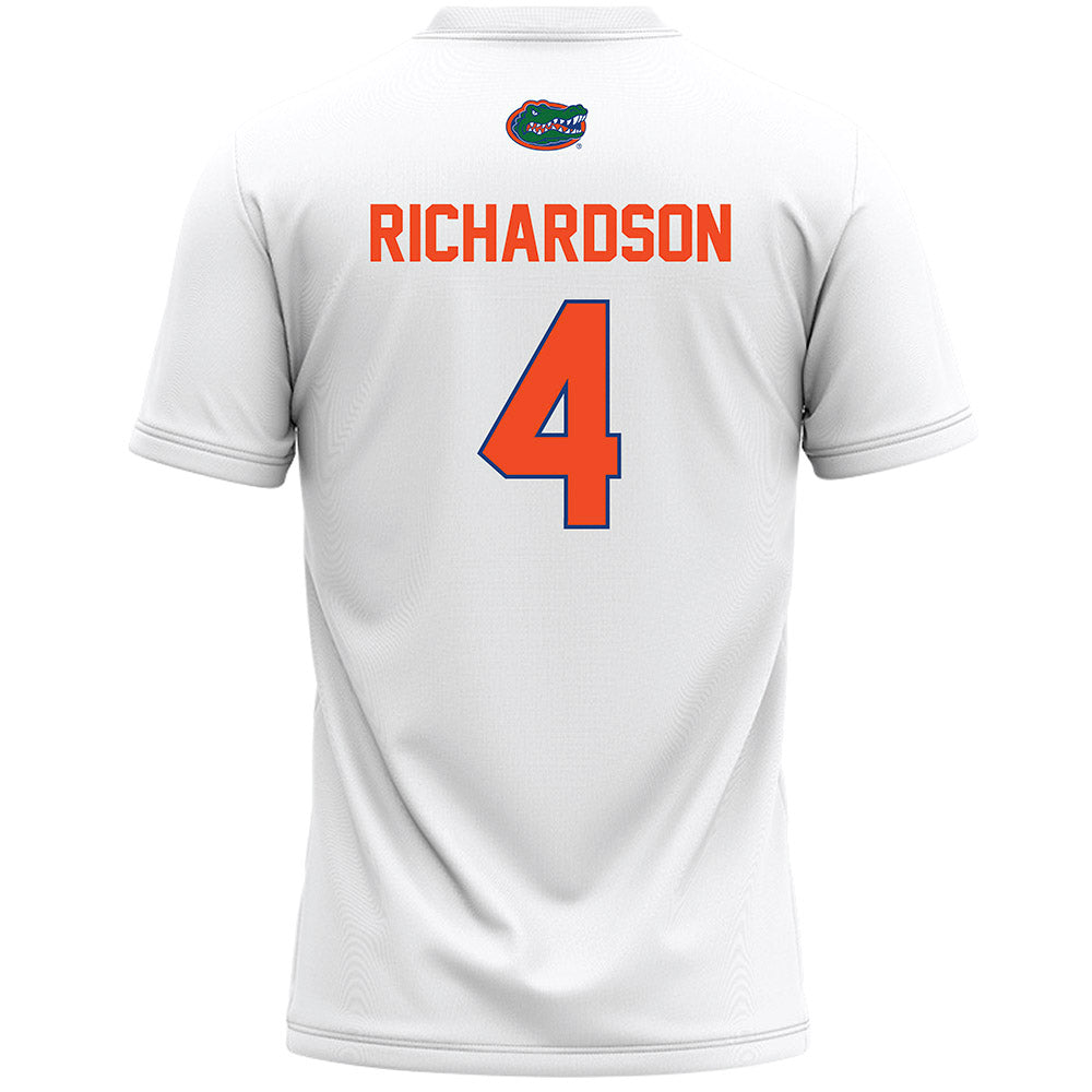Florida - NCAA Women's Lacrosse : Kennedy Richardson - White Lacrosse Jersey -1