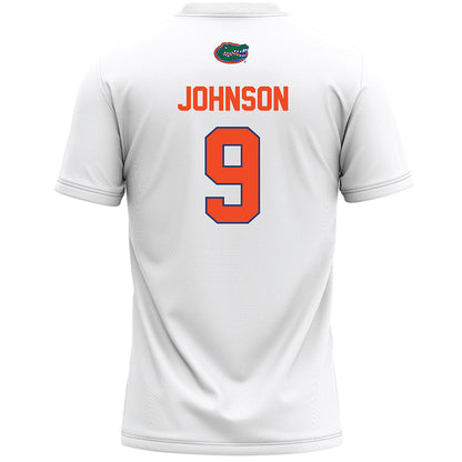 Florida - NCAA Women's Lacrosse : Gabi Johnson - White Lacrosse Jersey -1