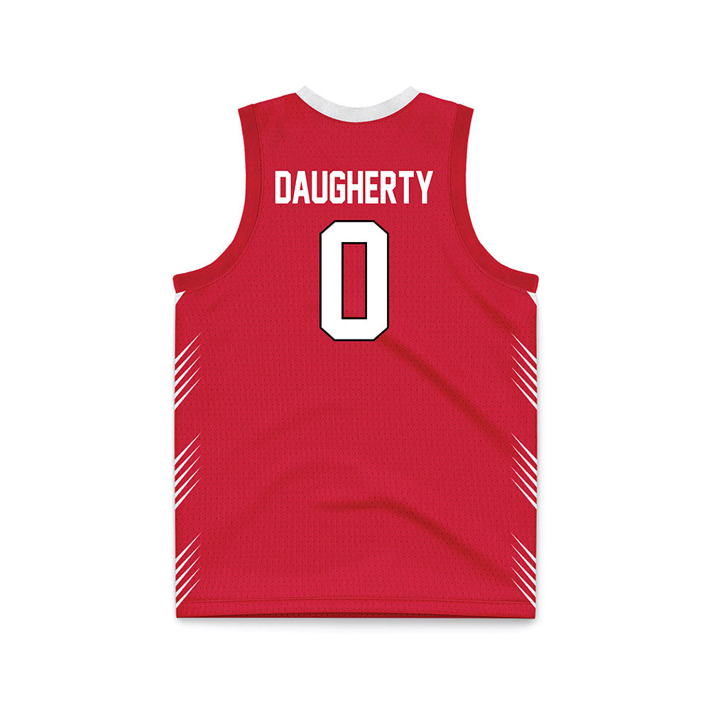 Illinois State - NCAA Men's Basketball : Jack Daugherty - Red Basketball Jersey-1
