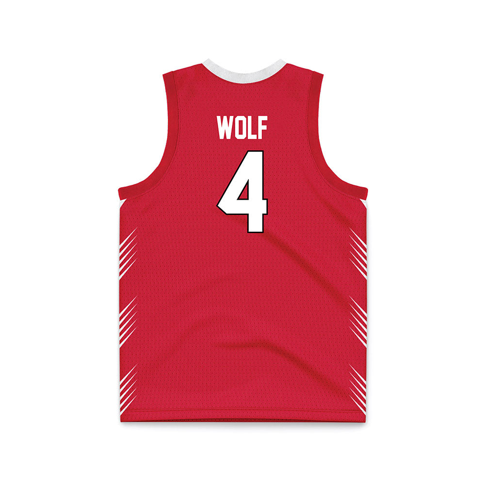 Illinois State - NCAA Men's Basketball : Landon Wolf - Red Basketball Jersey