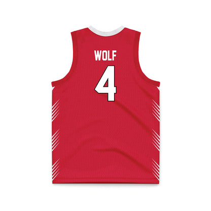 Illinois State - NCAA Men's Basketball : Landon Wolf - Red Basketball Jersey