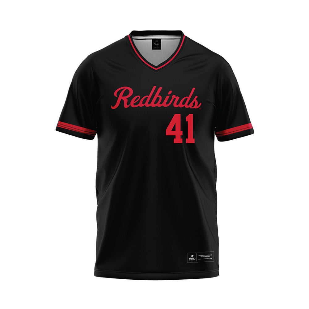 Illinois State - NCAA Baseball : Carson Cormier - Black Baseball Jersey-0