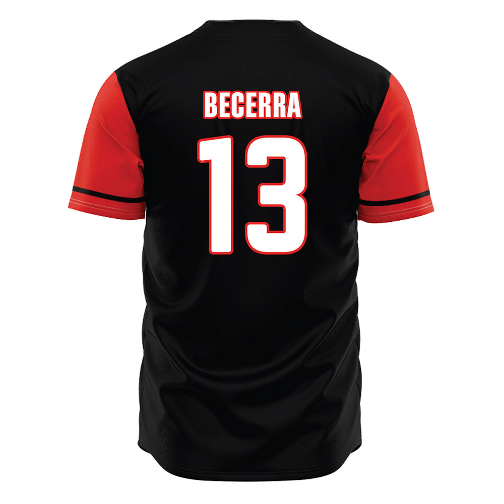 Texas Tech - NCAA Baseball : Donovan Becerra - Black Jersey-1
