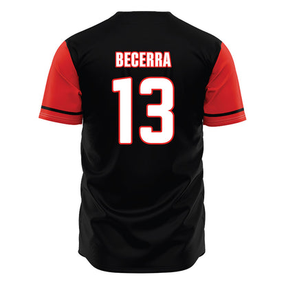 Texas Tech - NCAA Baseball : Donovan Becerra - Black Jersey-1
