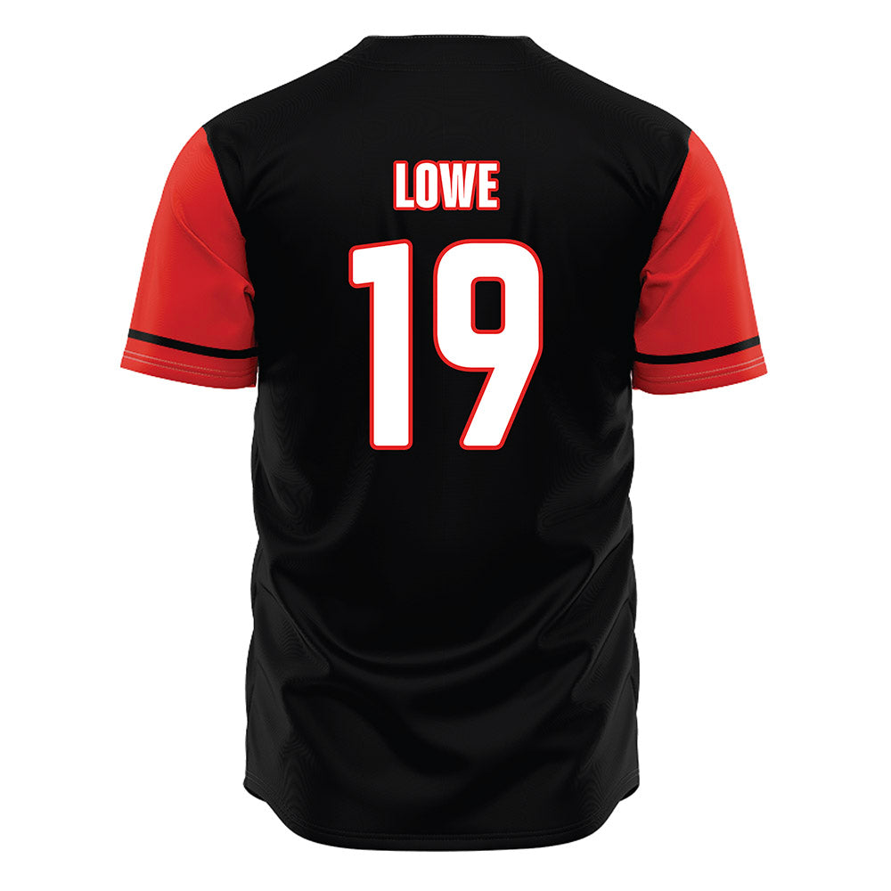 Texas Tech - NCAA Baseball : Jonathan Lowe - Black Jersey-1