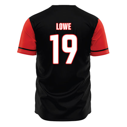 Texas Tech - NCAA Baseball : Jonathan Lowe - Black Jersey-1