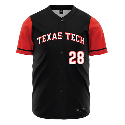 Texas Tech - NCAA Baseball : Robin Villeneuve - Black Jersey-0