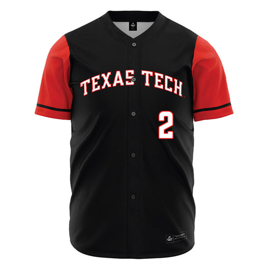 Texas Tech - NCAA Baseball : Kyeler Thompson - Black Jersey-0