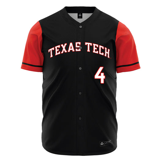 Texas Tech - NCAA Baseball : Linkin Garcia - Black Jersey-0