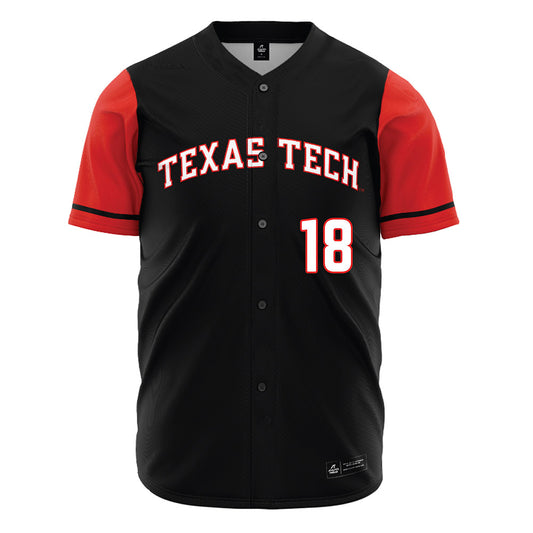 Texas Tech - NCAA Baseball : Lukas Pirko - Black Jersey-0