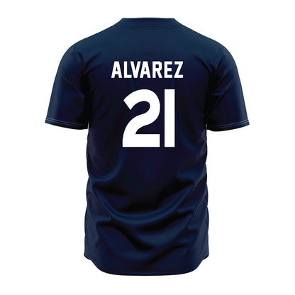 Auburn - NCAA Baseball : Andreas Alvarez - Navy Jersey-1