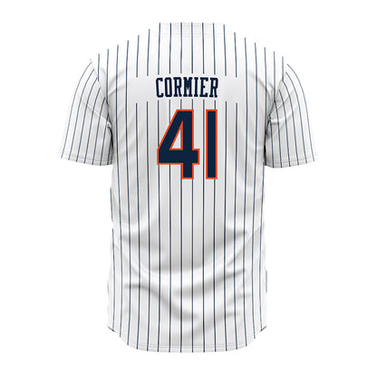 Auburn - NCAA Baseball : LJ Cormier - Pinstripe Jersey-1