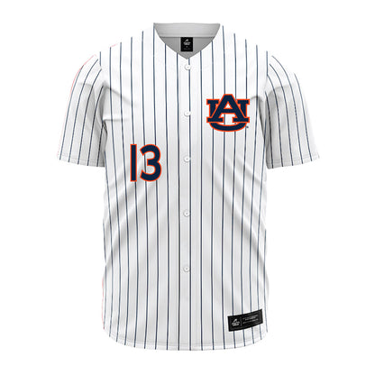 Auburn - NCAA Baseball : Ethan Harden - Pinstripe Jersey-0