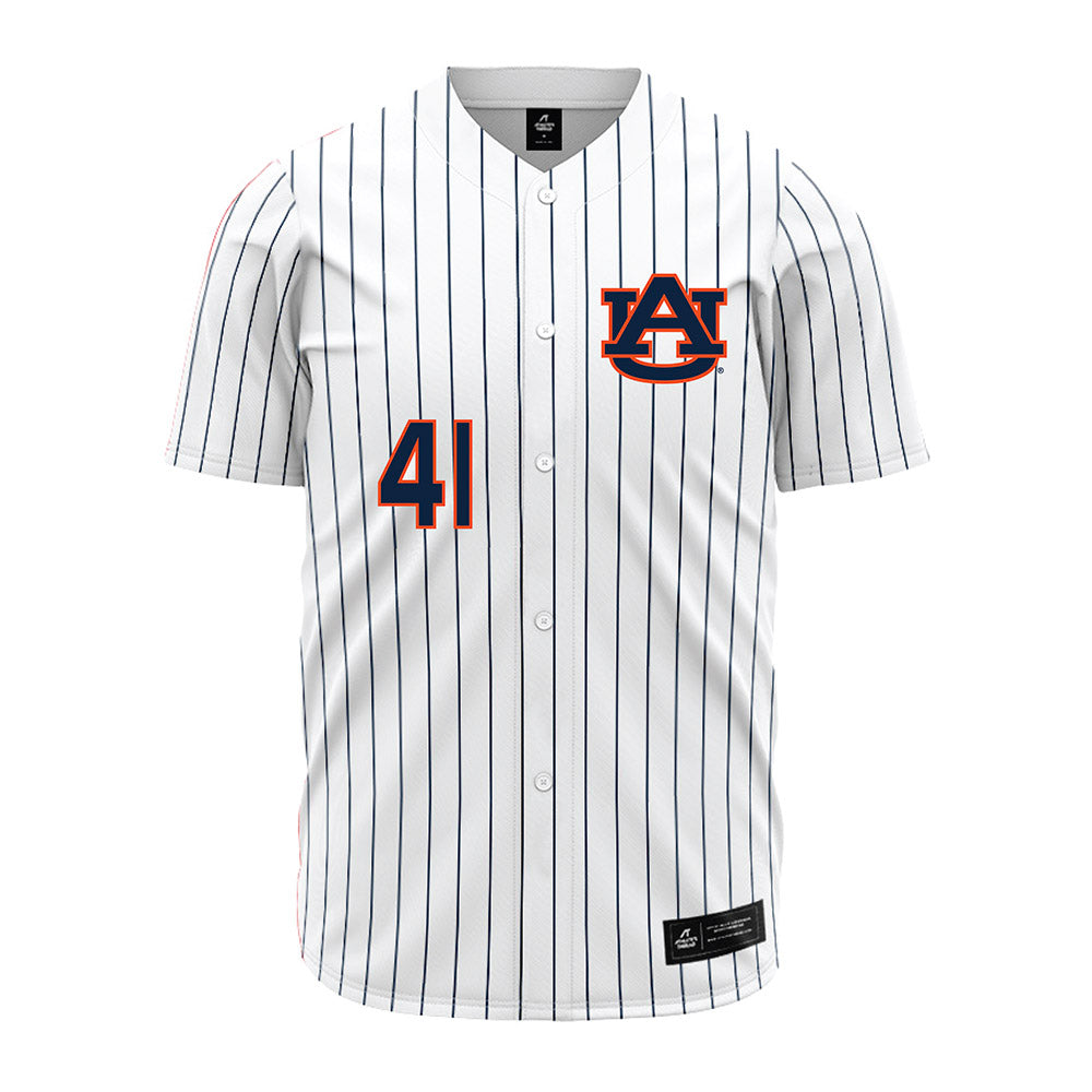 Auburn - NCAA Baseball : LJ Cormier - Pinstripe Jersey-0