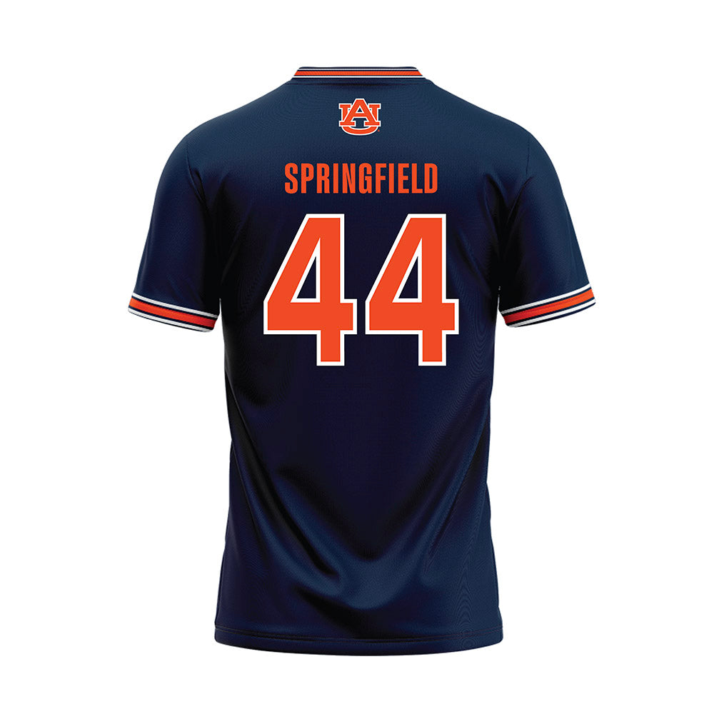 Auburn - NCAA Softball : Cece Springfield - Navy Baseball Jersey-1